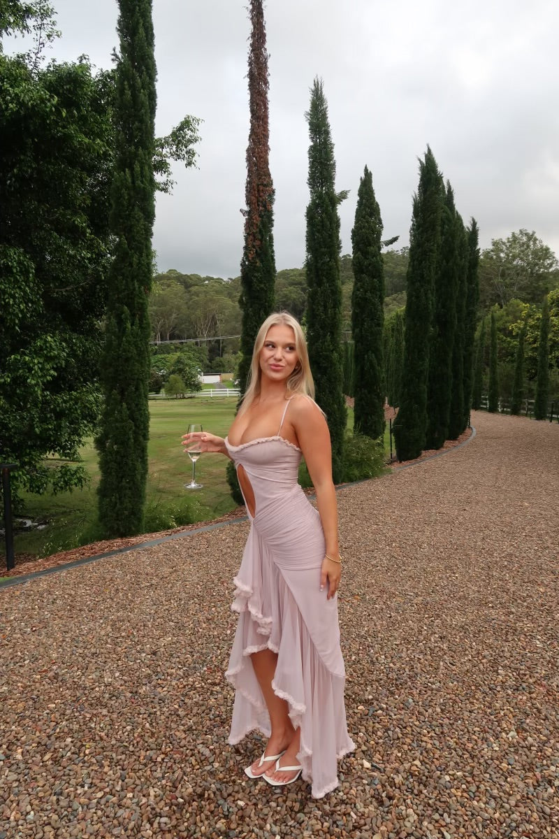 Gabriella Gown in Soft Peach