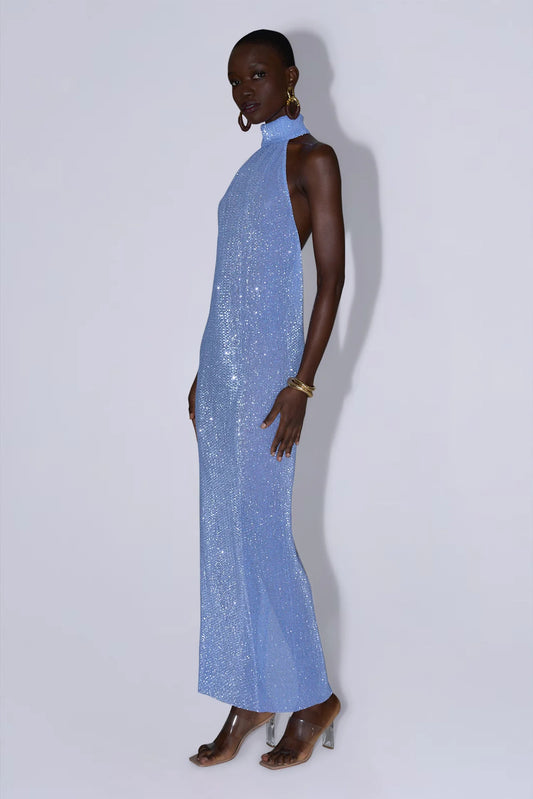 Casablanca Gown in Sapphire Sequin