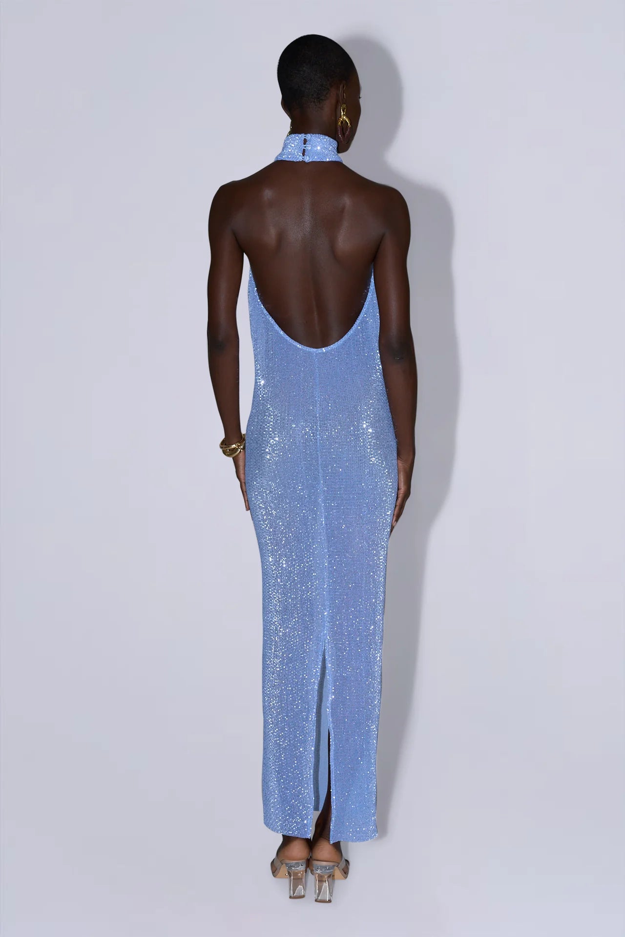 Casablanca Gown in Sapphire Sequin