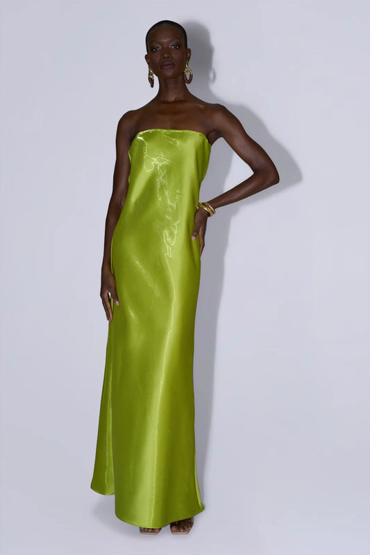 York Dress in Lime Gloss