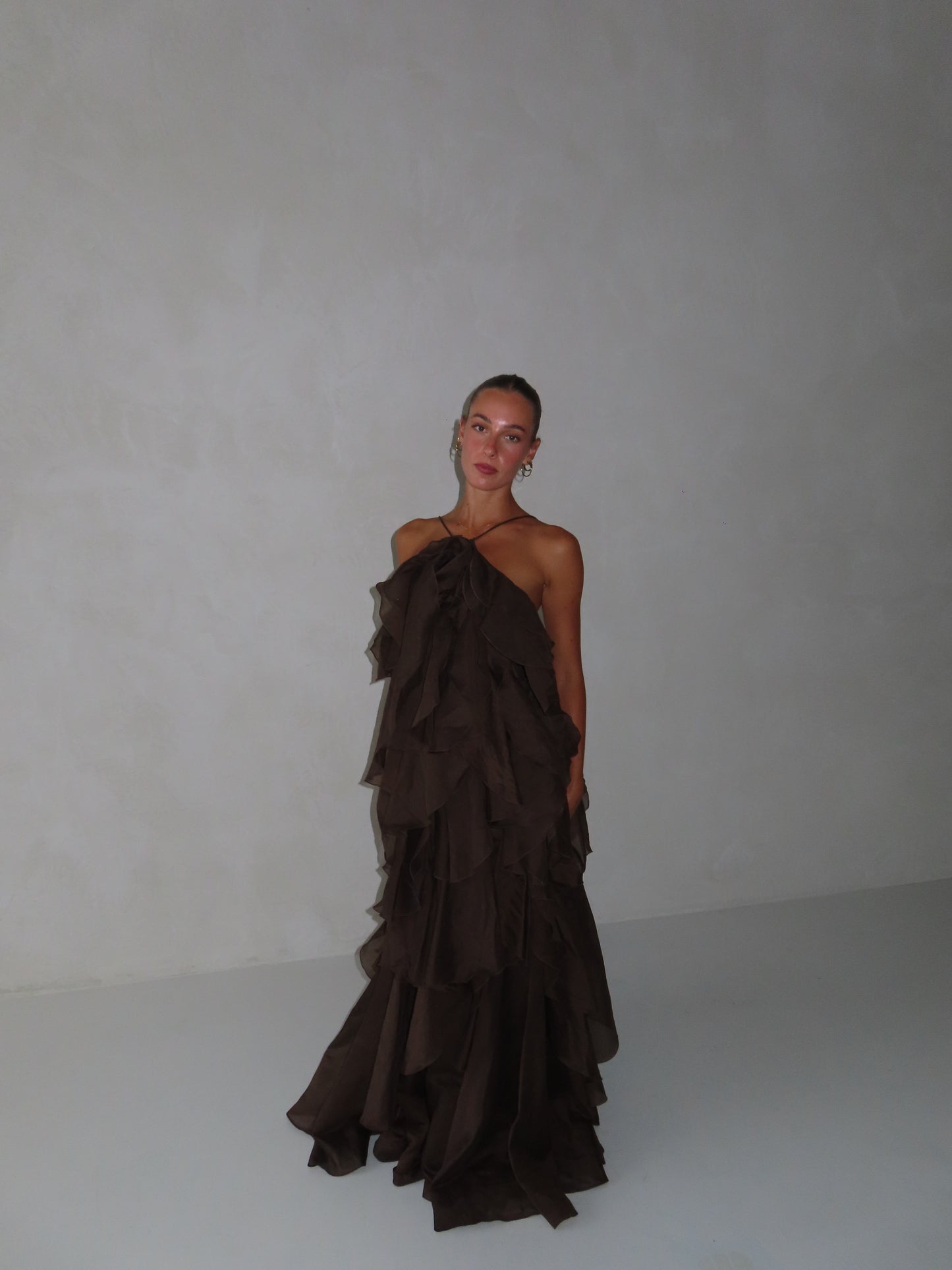 Pandorea Layered Maxi Dress In Brown