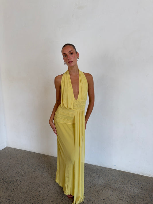 Cassis Drape Maxi in Citron