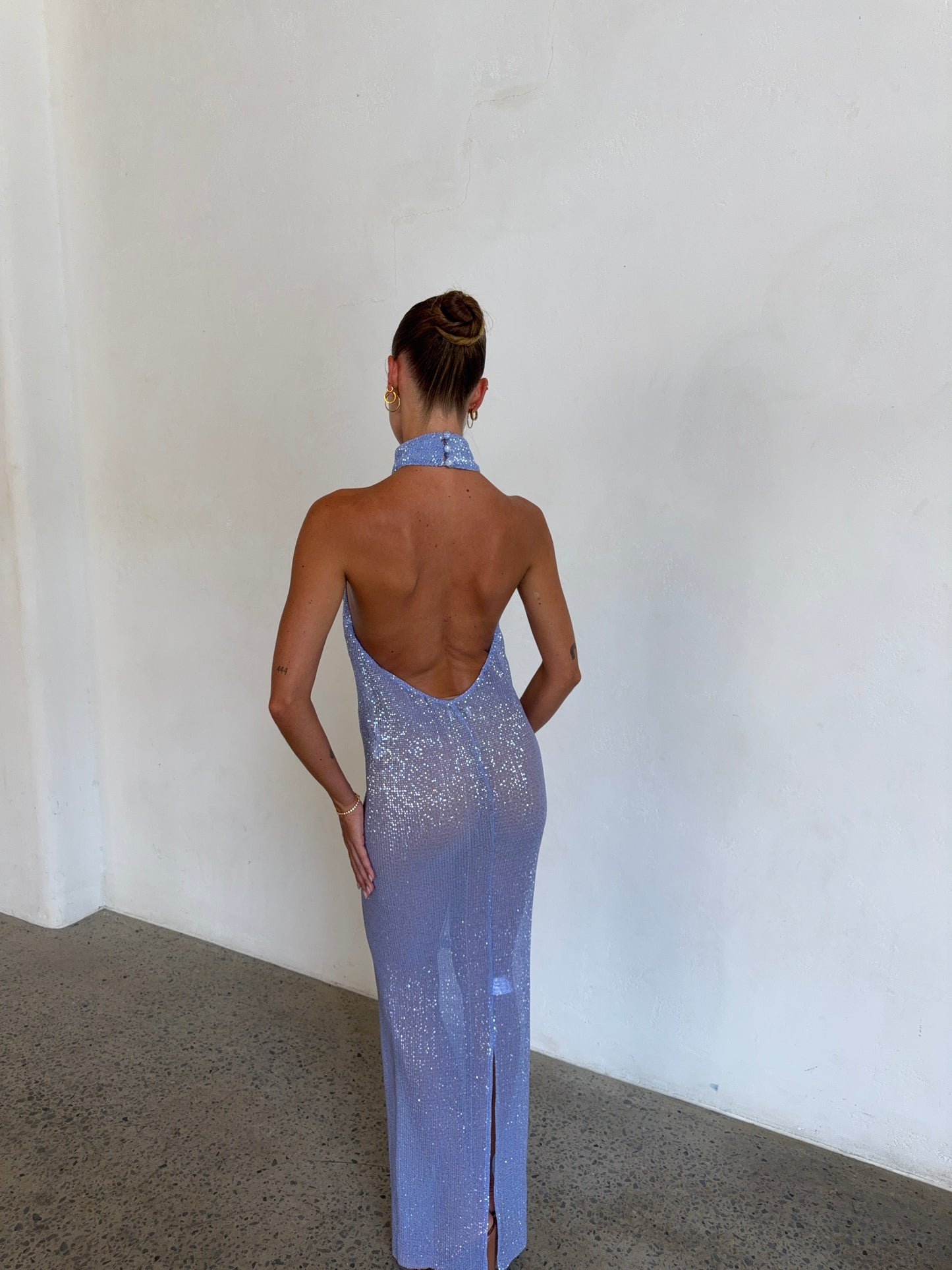 Casablanca Gown in Sapphire Sequin