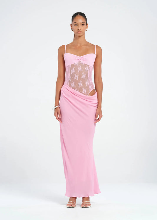 Akio Maxi Dress in Pink