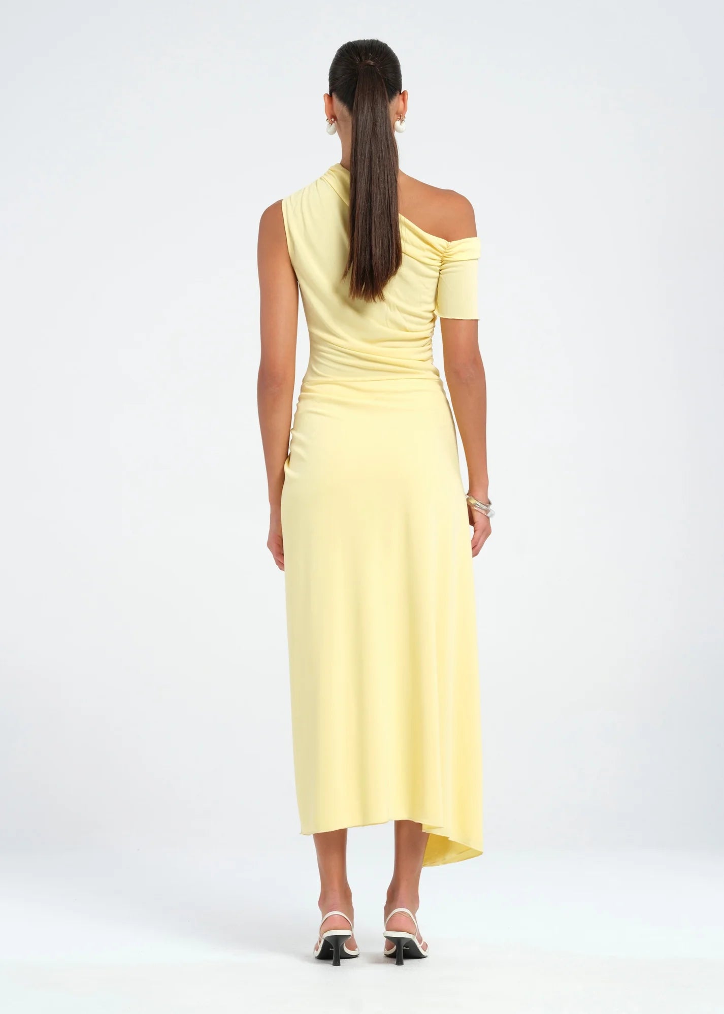 Cleo One Shoulder Maxi in Butter