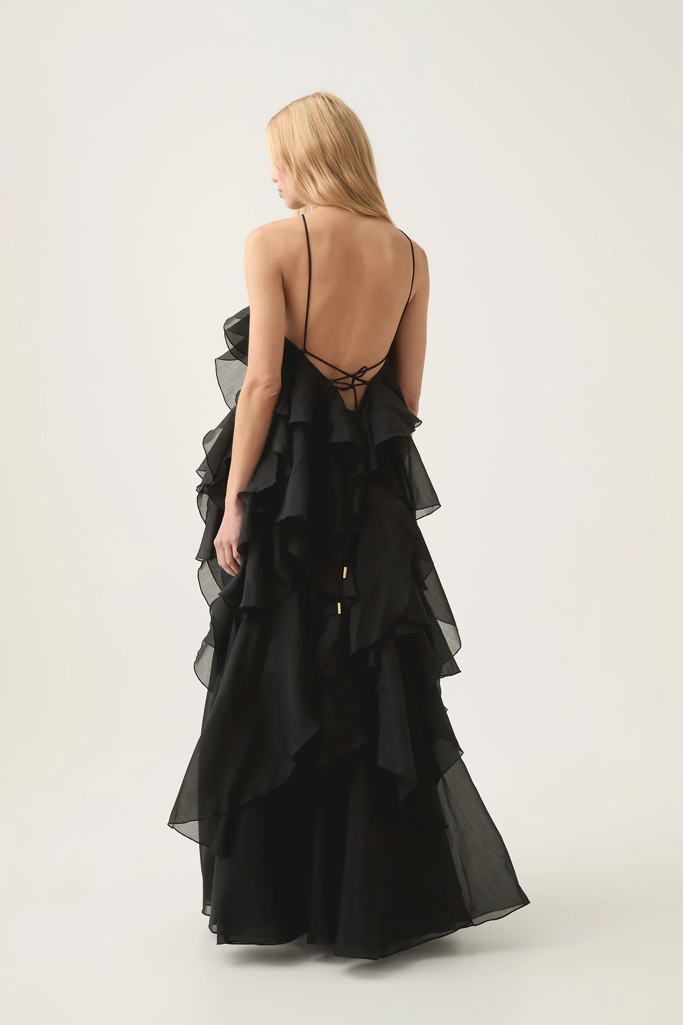 Pandorea Layered Maxi Dress In Black