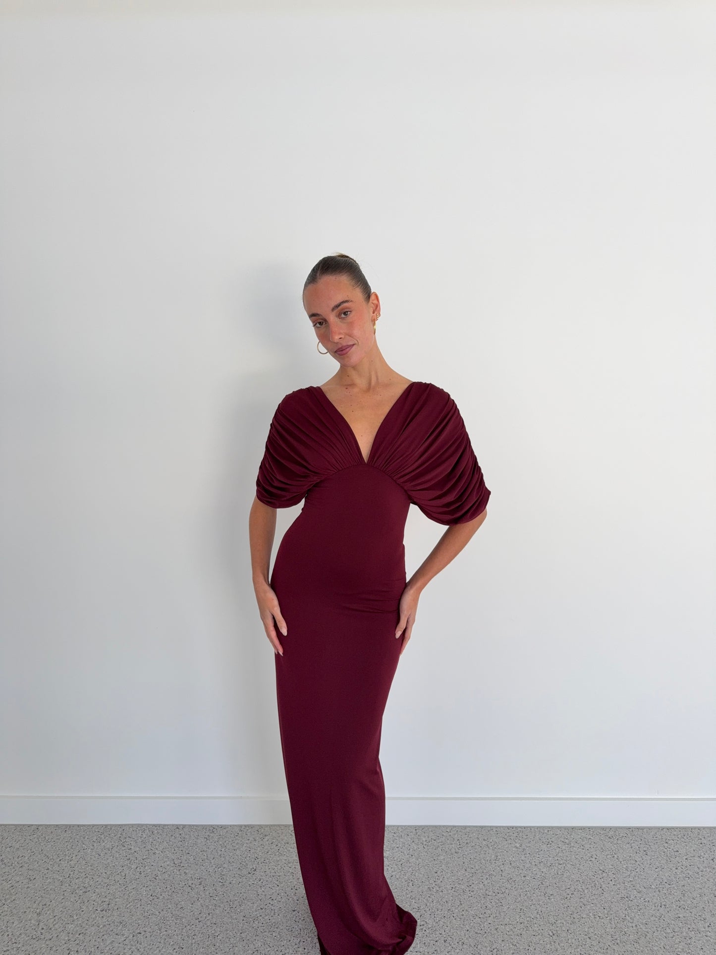 Neve dress in Burgundy