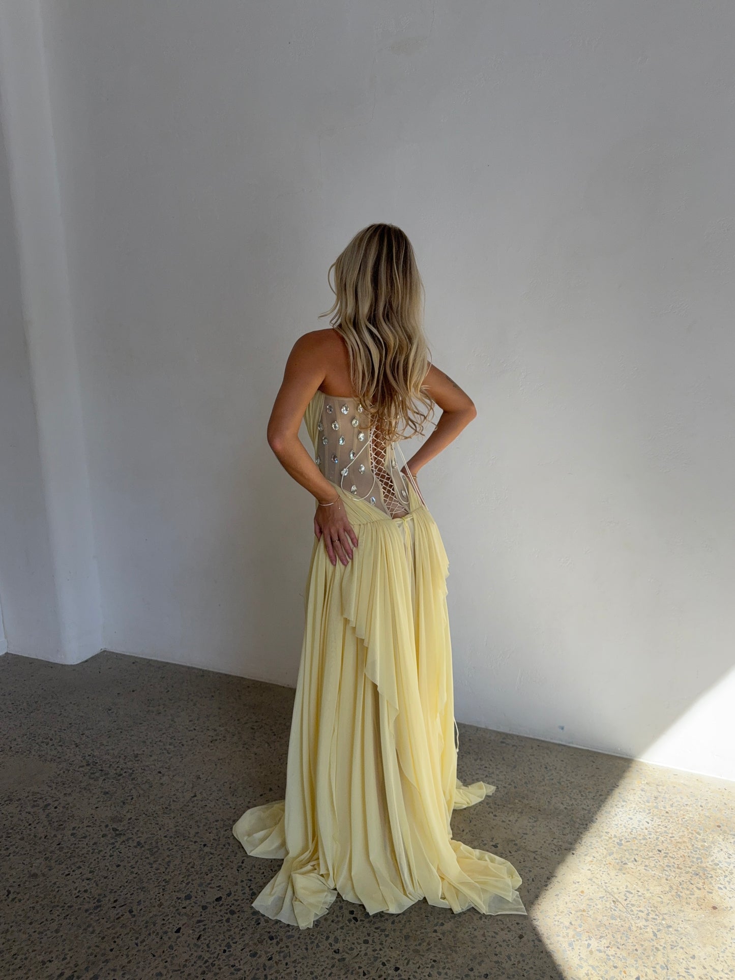 Aurelia gown in Yellow
