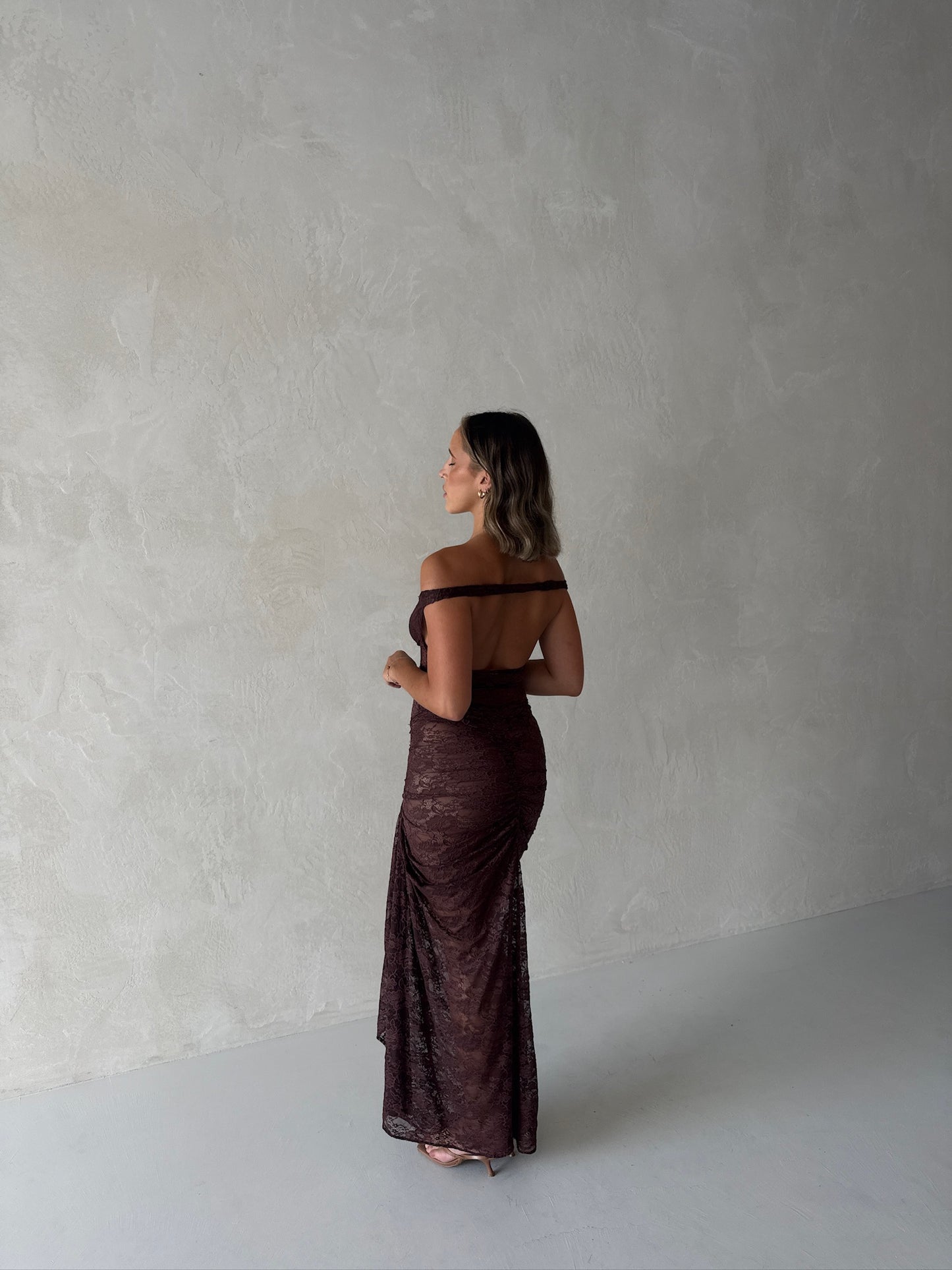 Aubrey Dress in Brown