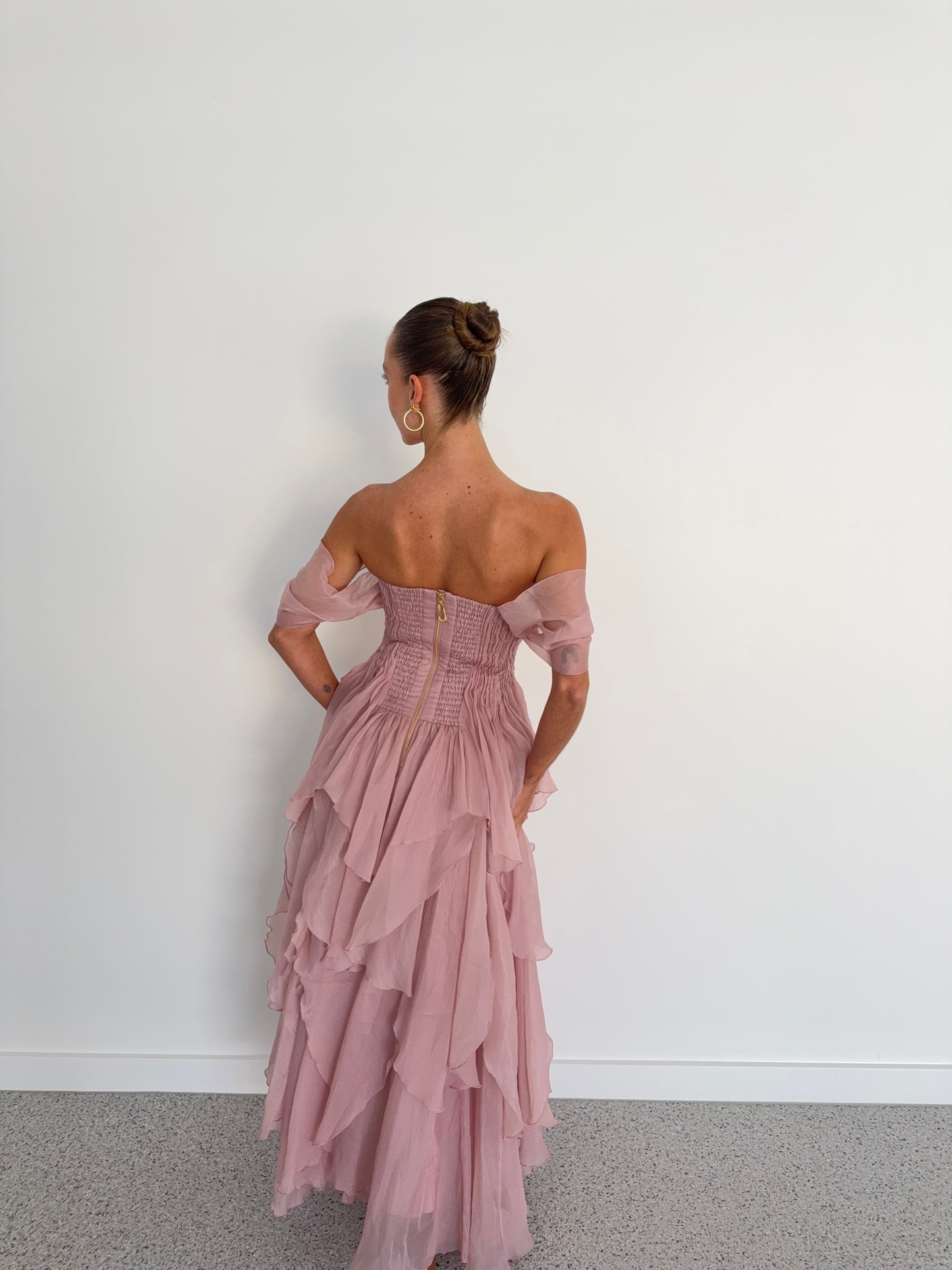 Nisha Gown In Fawn Pink
