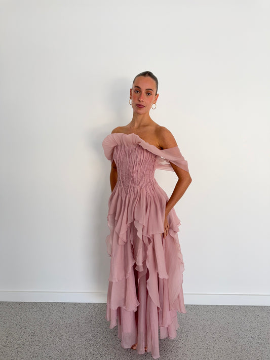 Nisha Gown In Fawn Pink