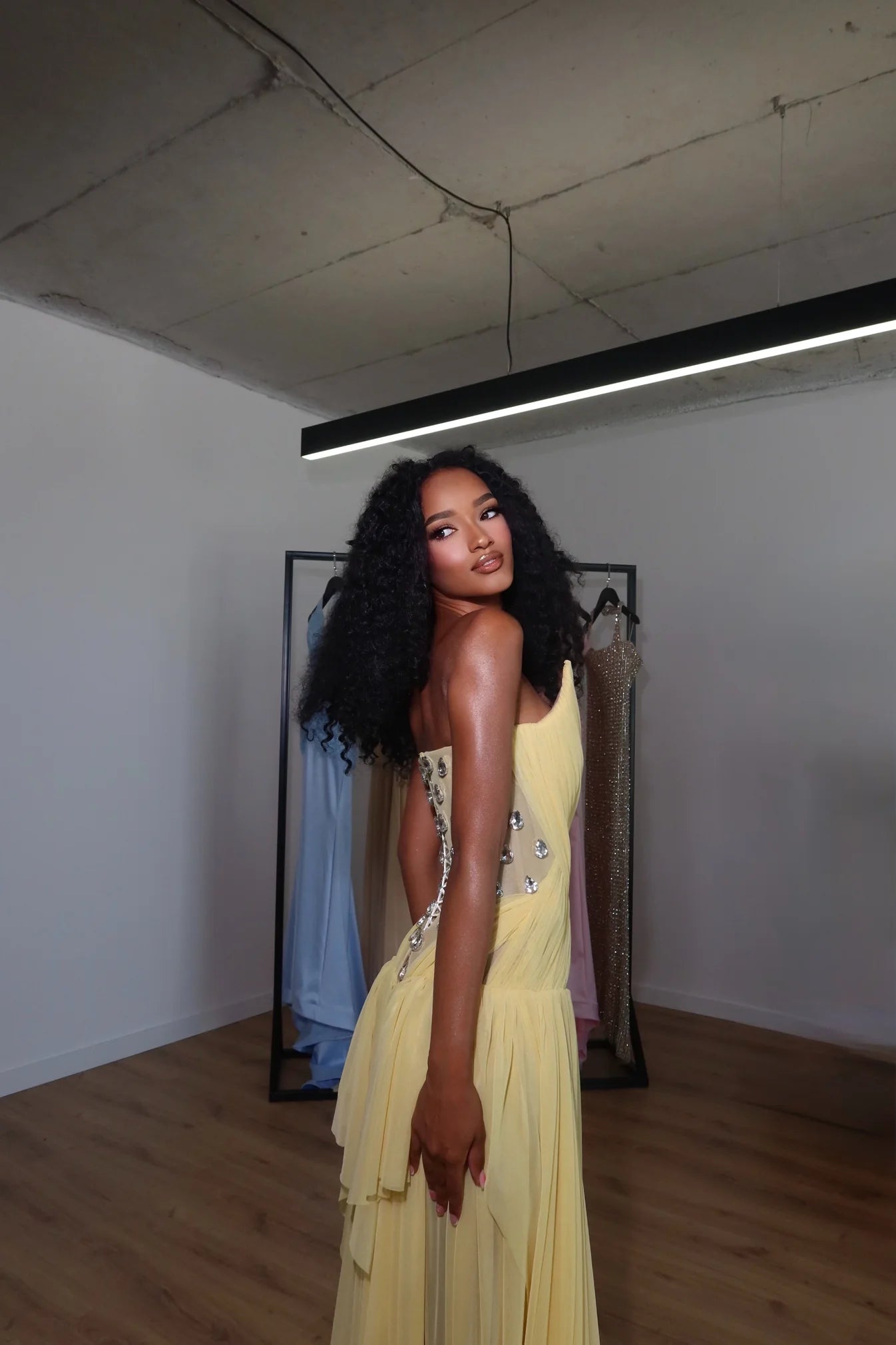 Aurelia gown in Yellow