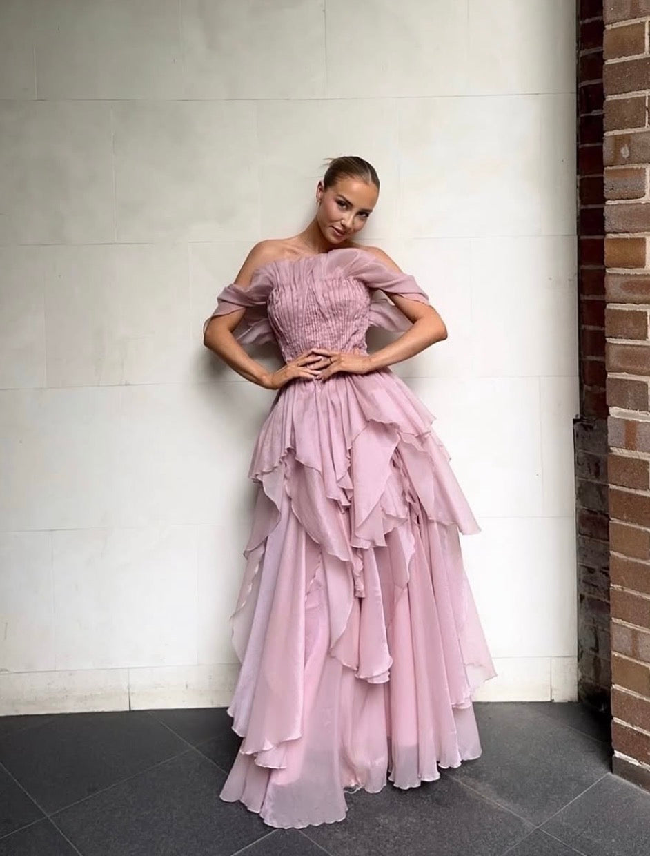 Nisha Gown In Fawn Pink