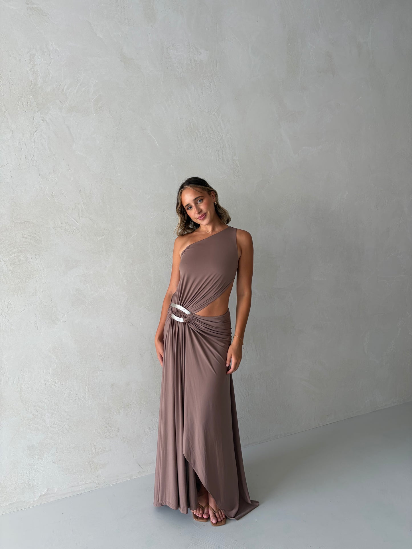 Serena Gown in Taupe