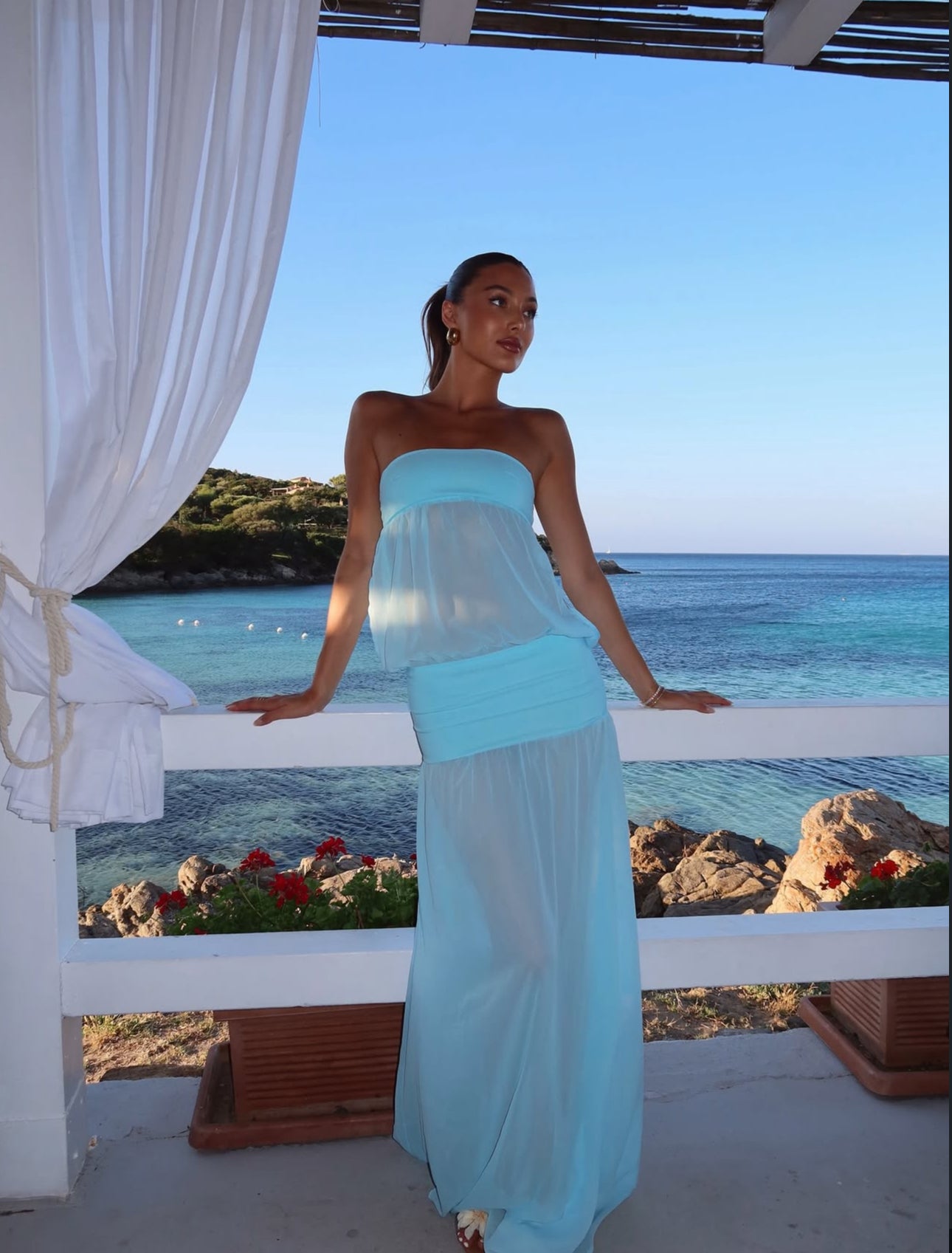 Romeo Gown in Aqua