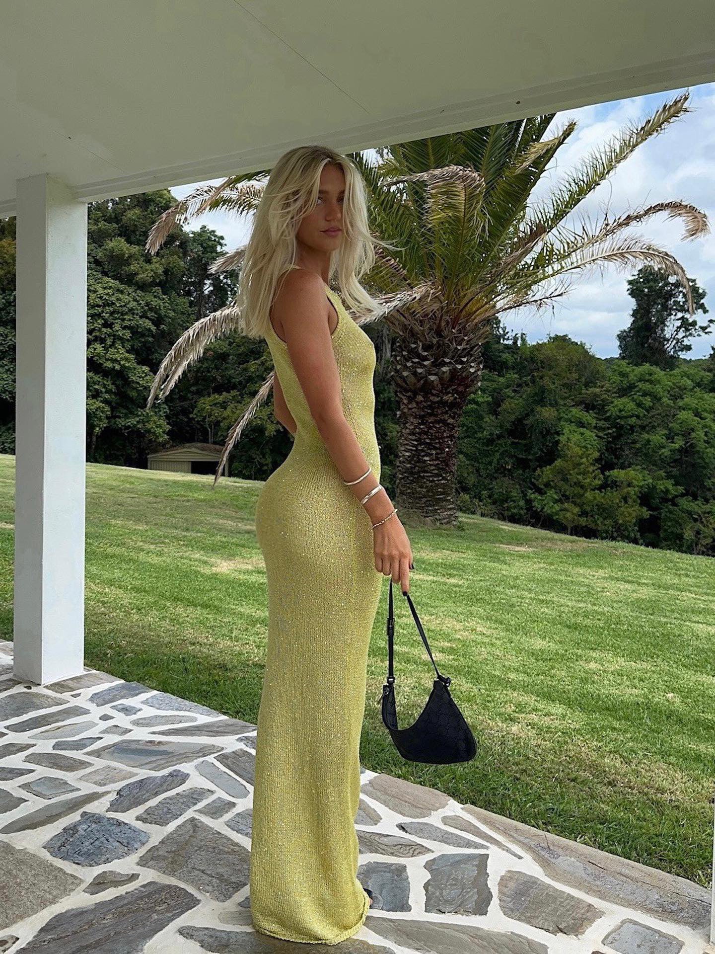 Chartreuse Natalia Maxi Dress