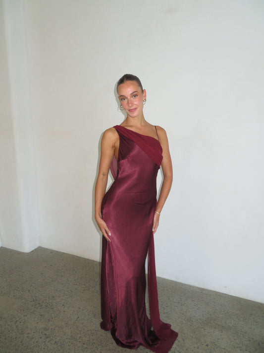 Helena Dress in Plum