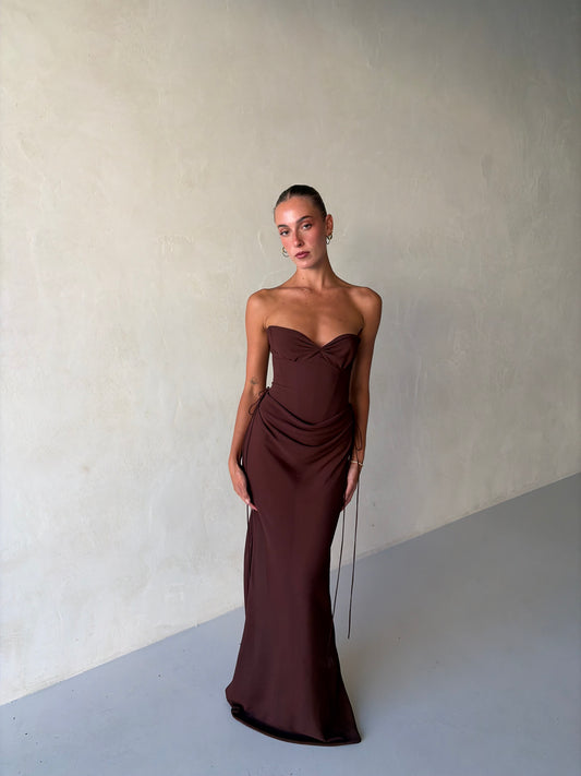 Verity Bustier + Allira Skirt In Espresso