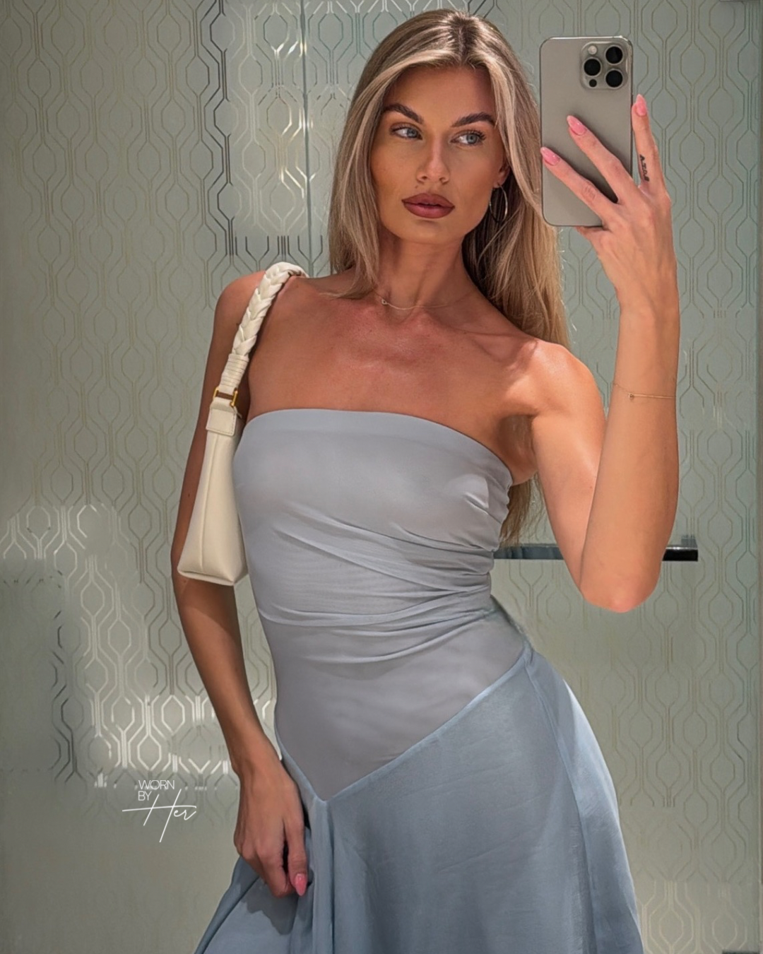 Elzette Strapless In Blue