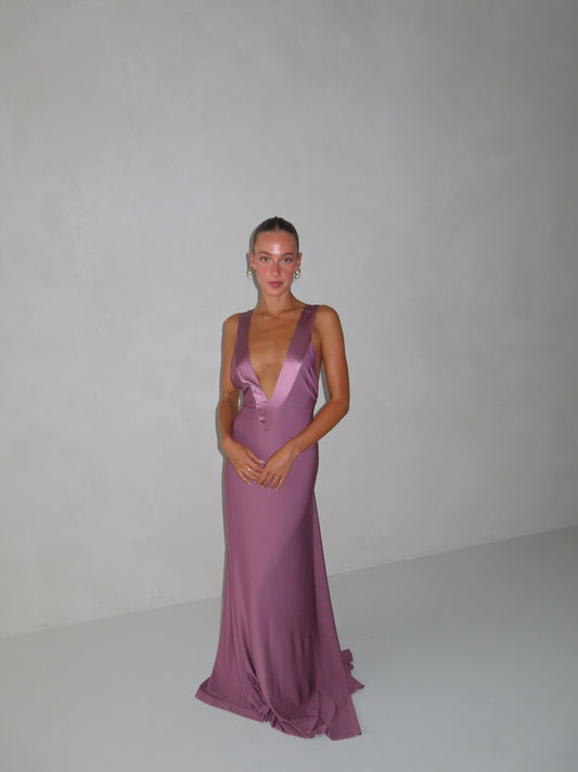 Rosa Gown in Mauve