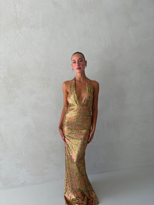 Liana Dress in Fleur Sequin