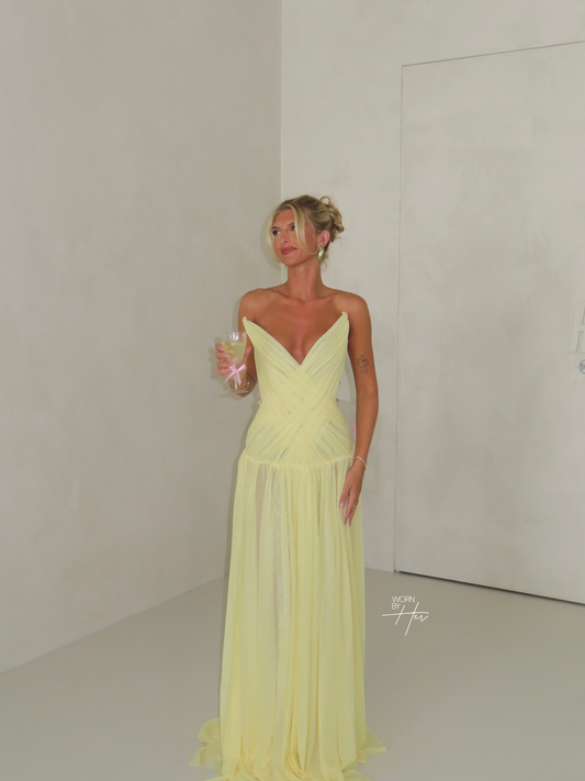Aurelia gown in Yellow