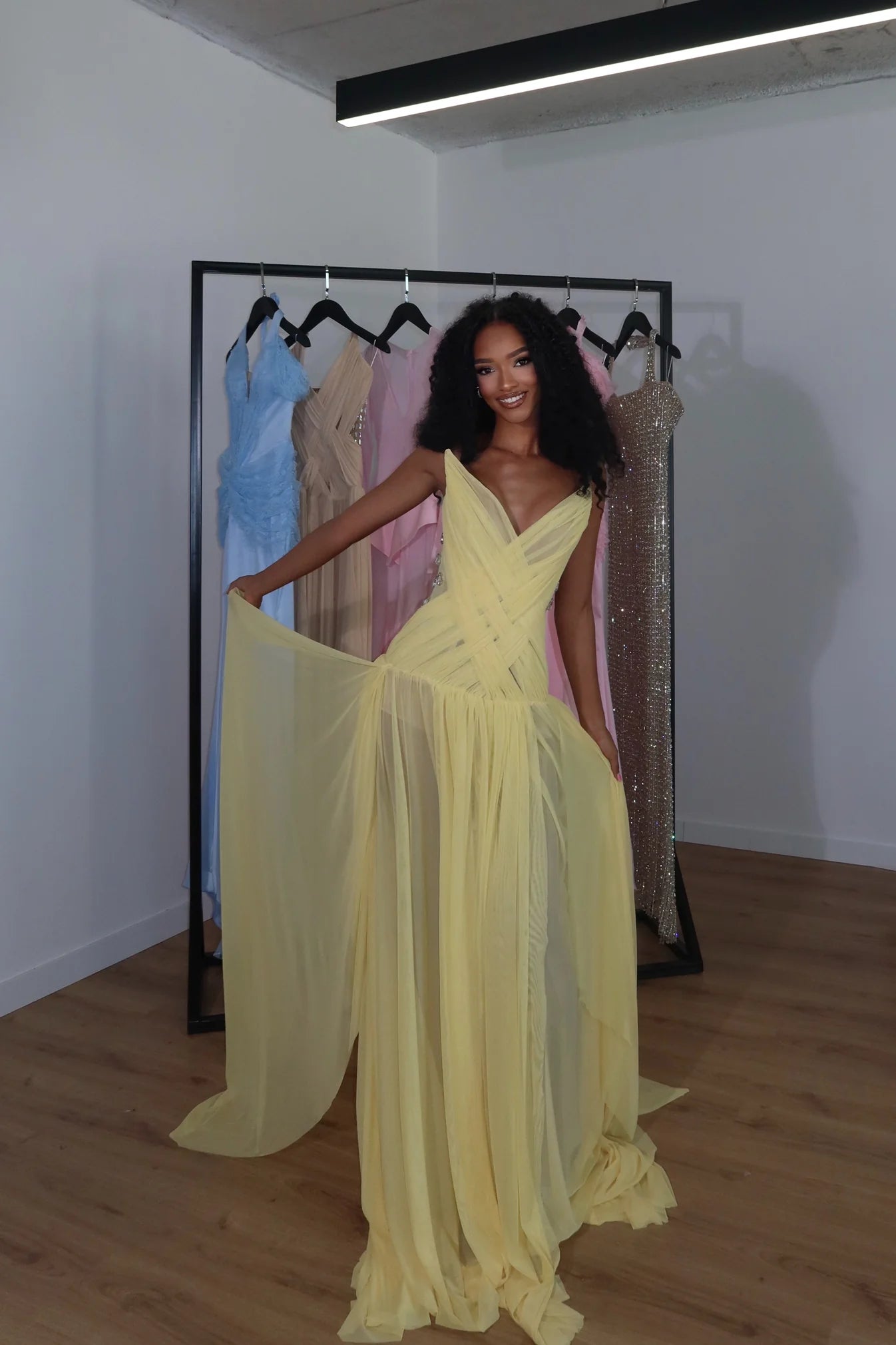 Aurelia gown in Yellow