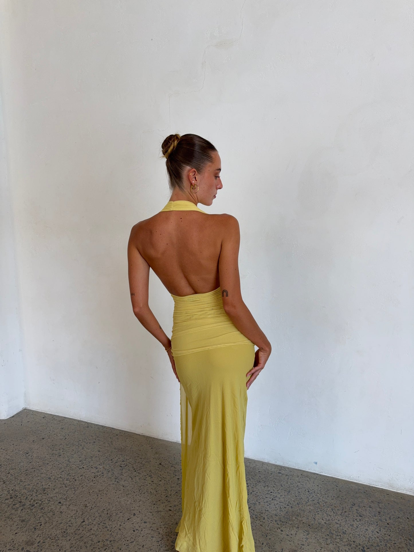 Cassis Drape Maxi in Citron