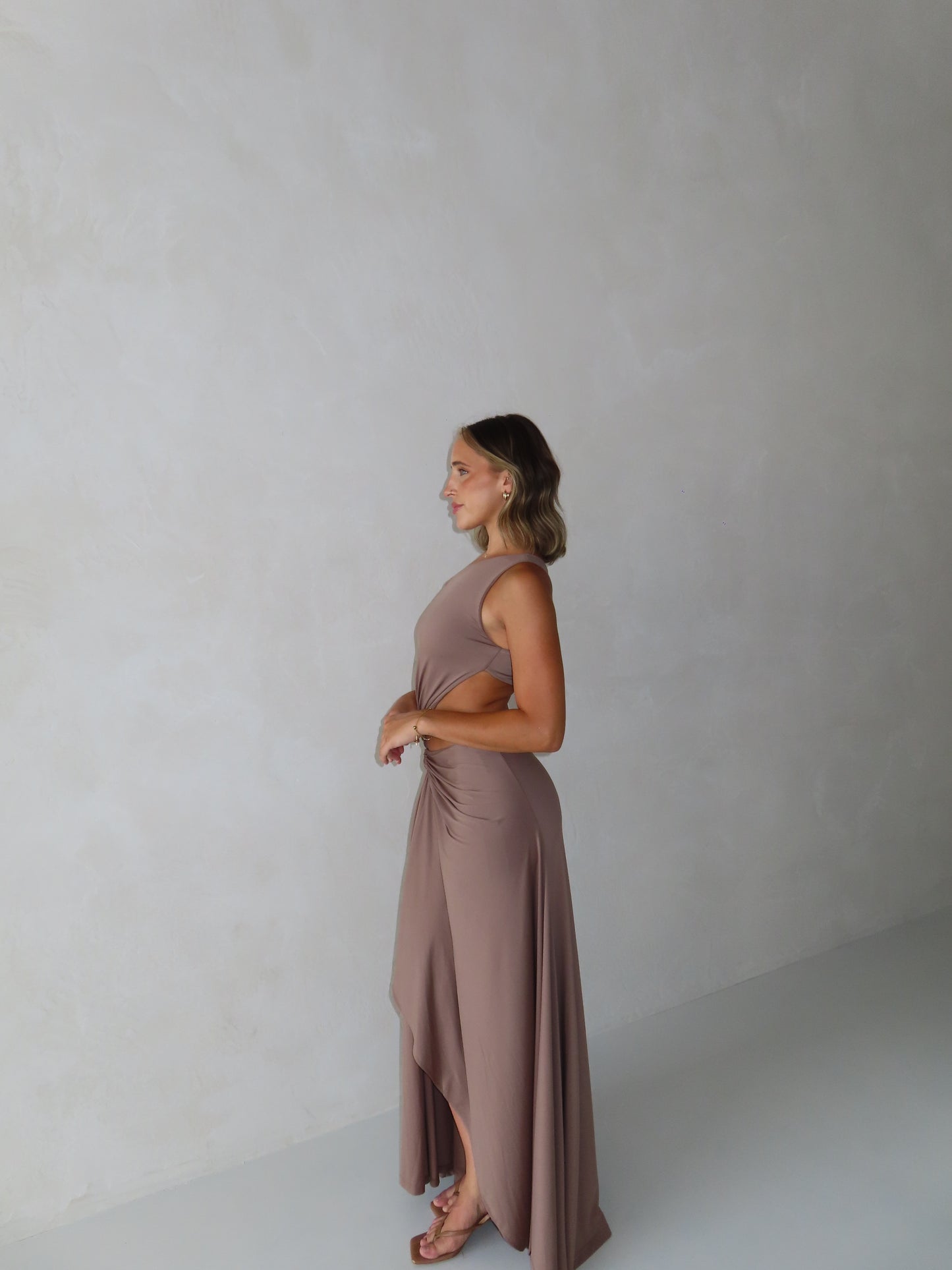Serena Gown in Taupe