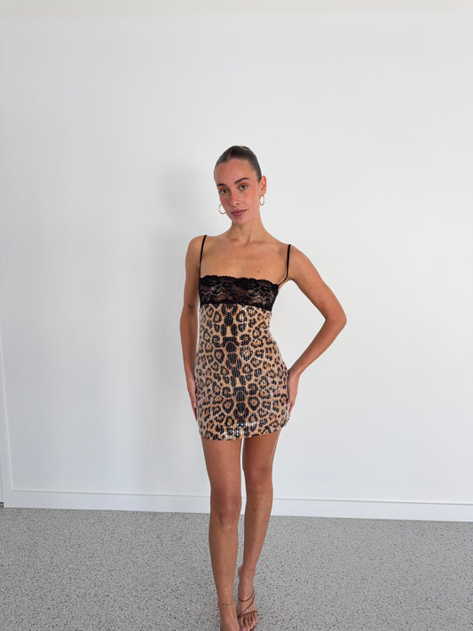 Chui Leopard Mini Dress
