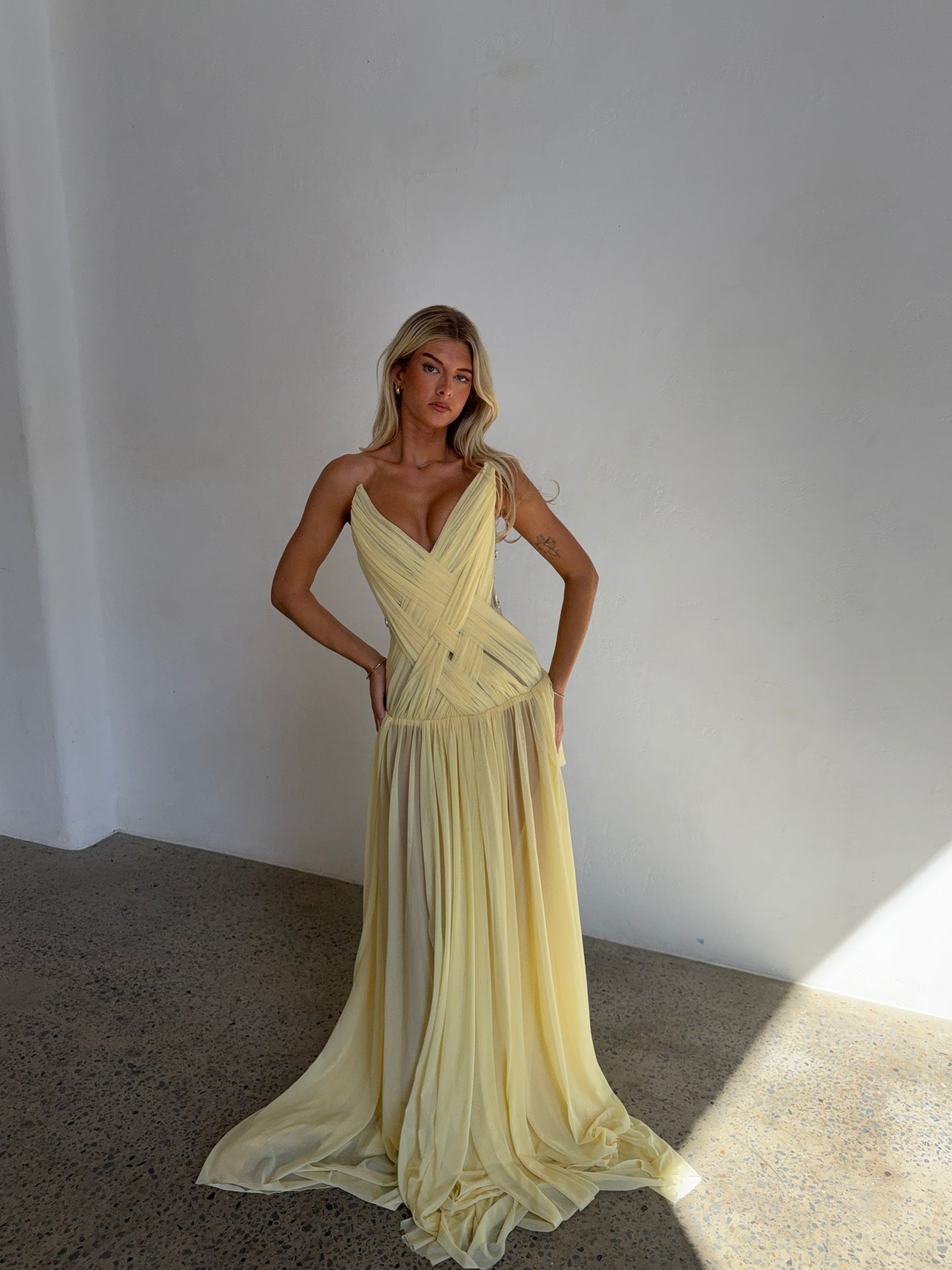 Aurelia gown in Yellow