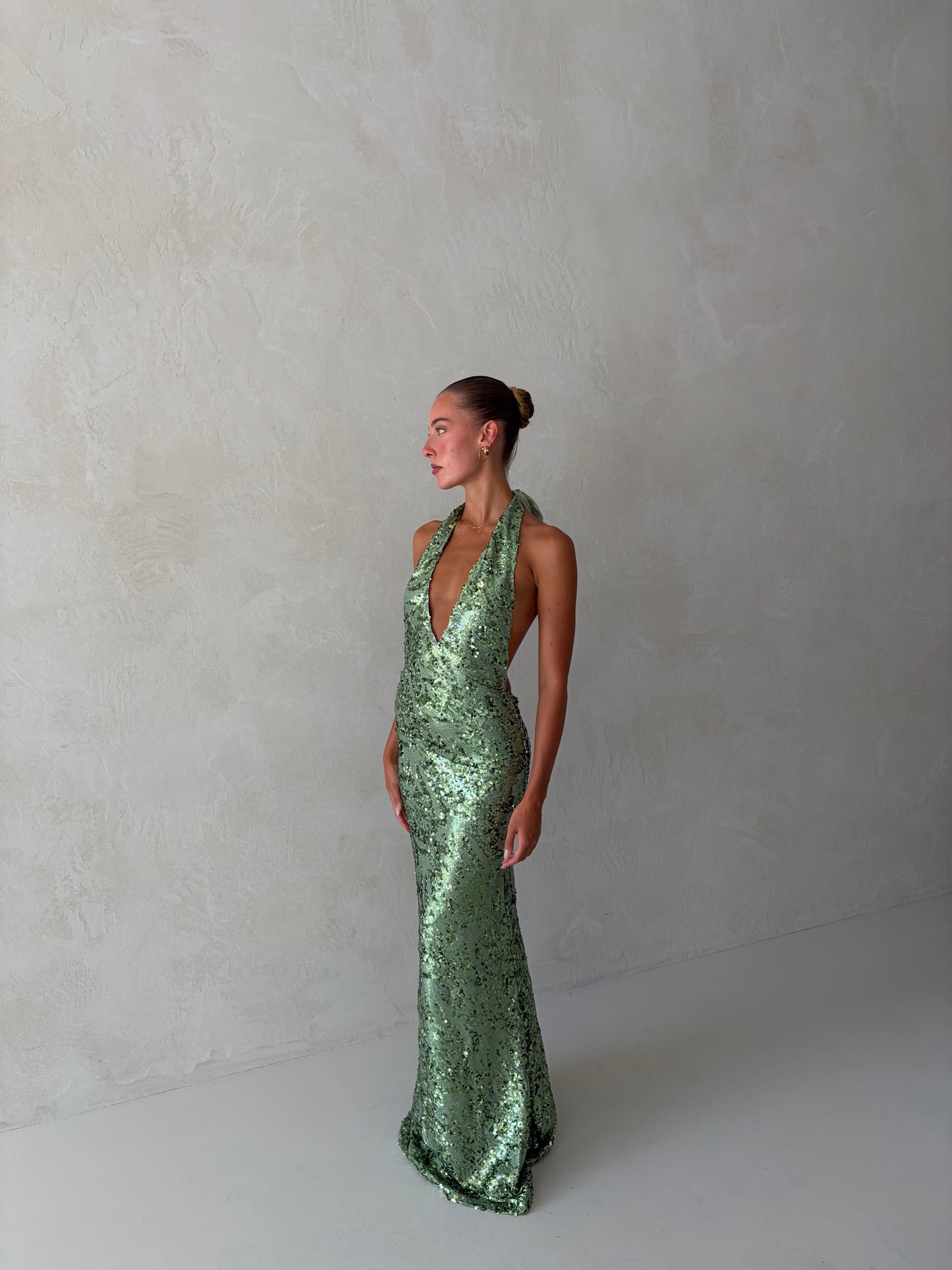 Liana Dress in Seafoam Sequin