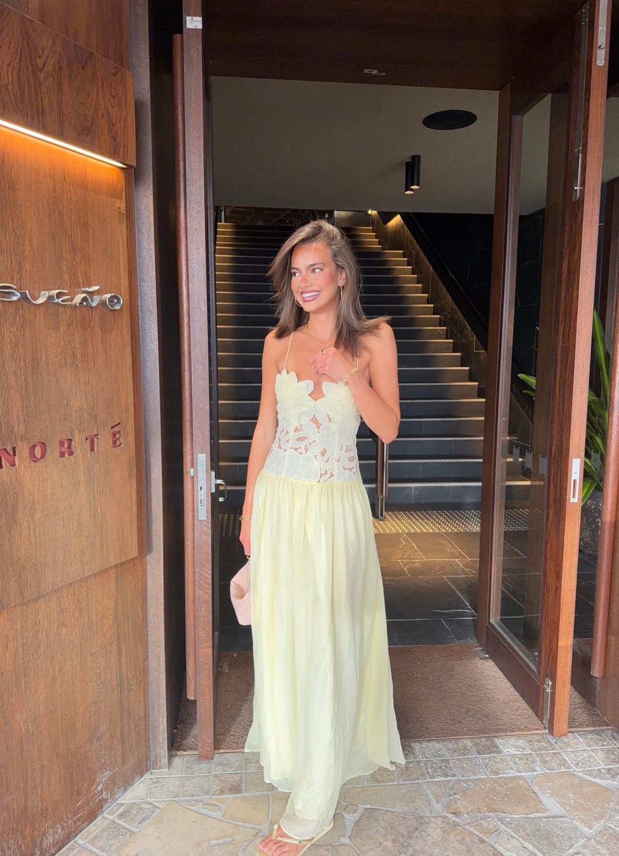 Stephanie Maxi Dress in Butter