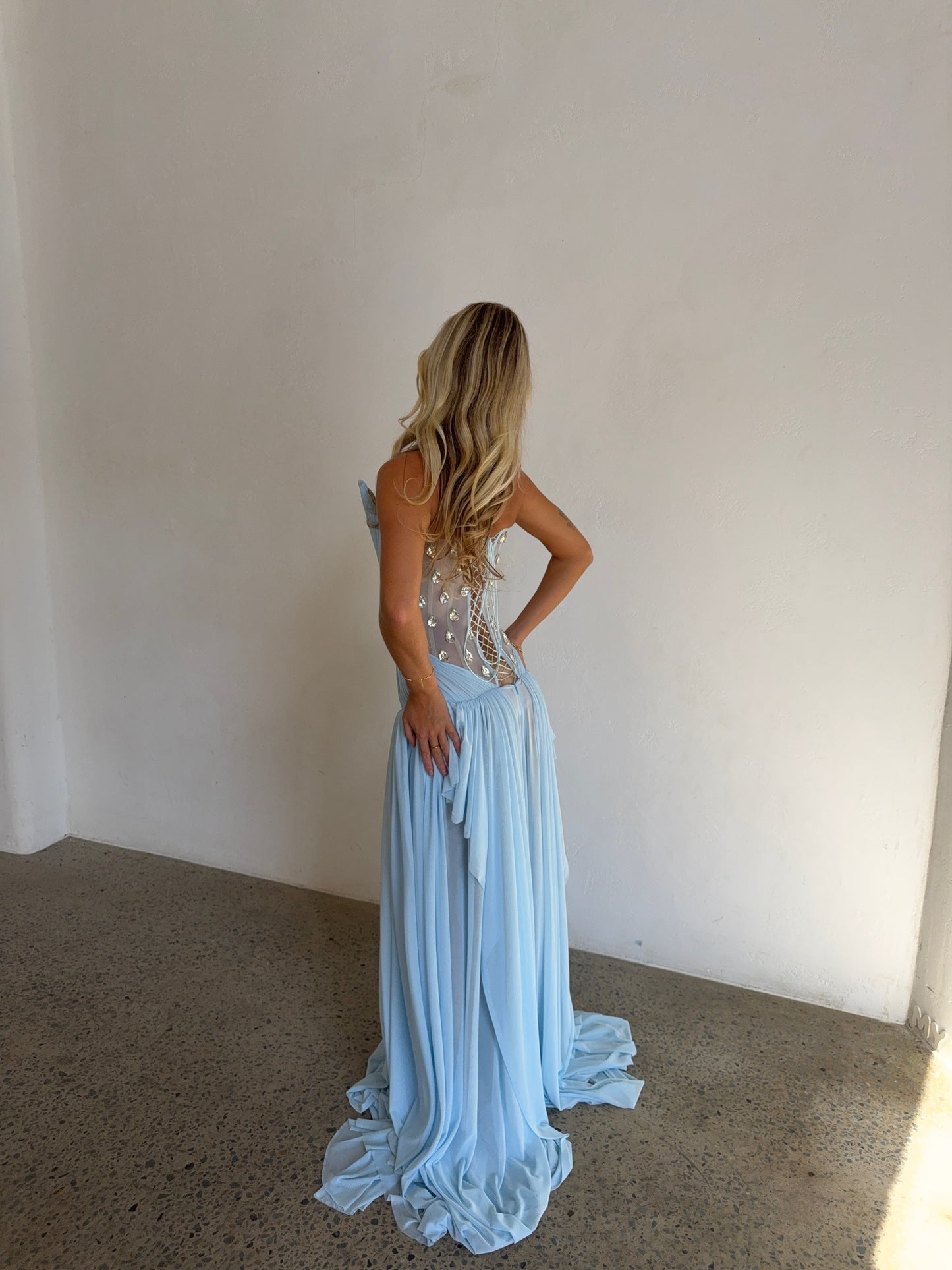 Aurelia gown in Baby Blue