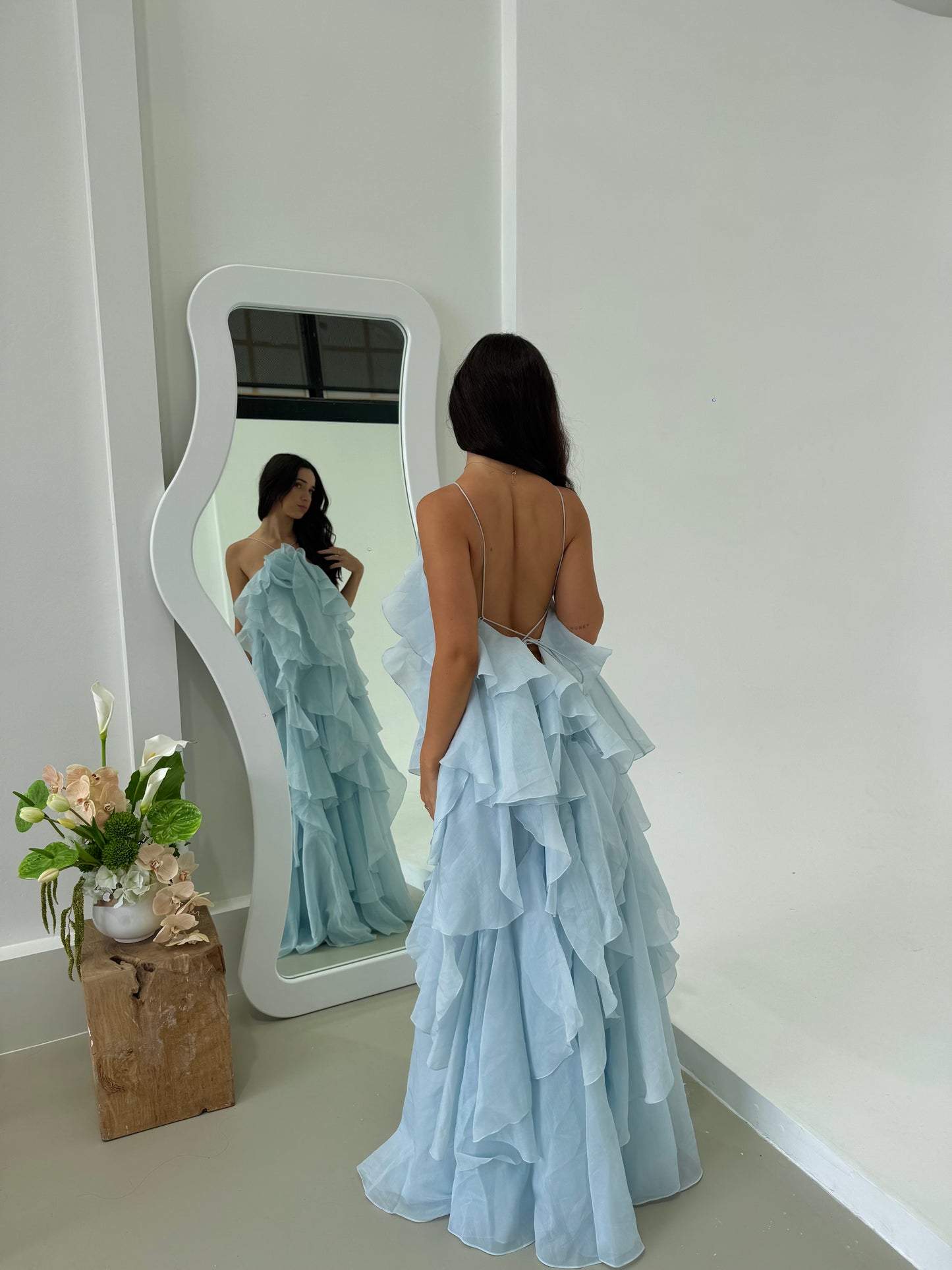 Pandorea Layered Maxi Dress In Blue