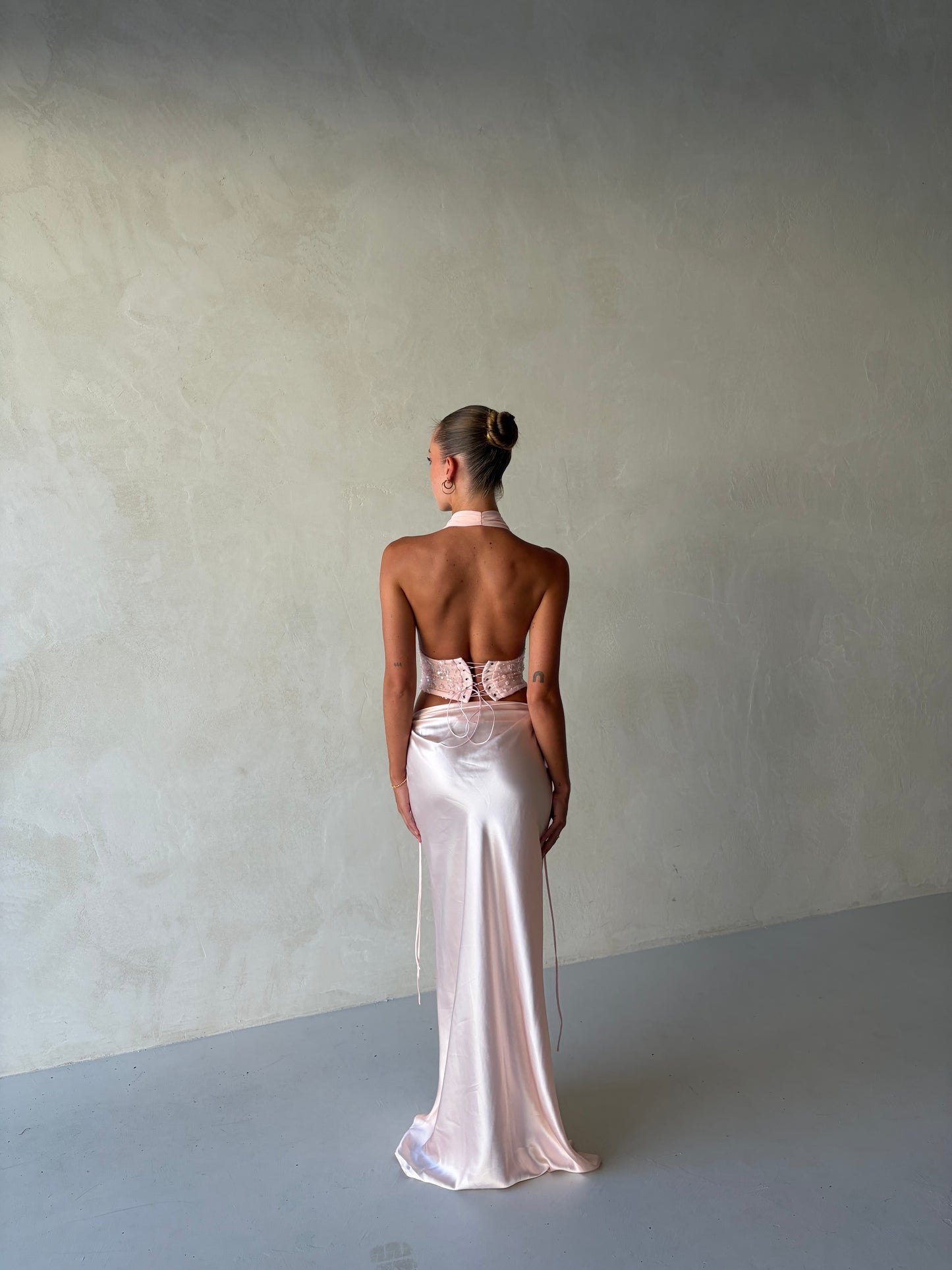 Bronte Top + Evelyn Maxi In Baby Pink