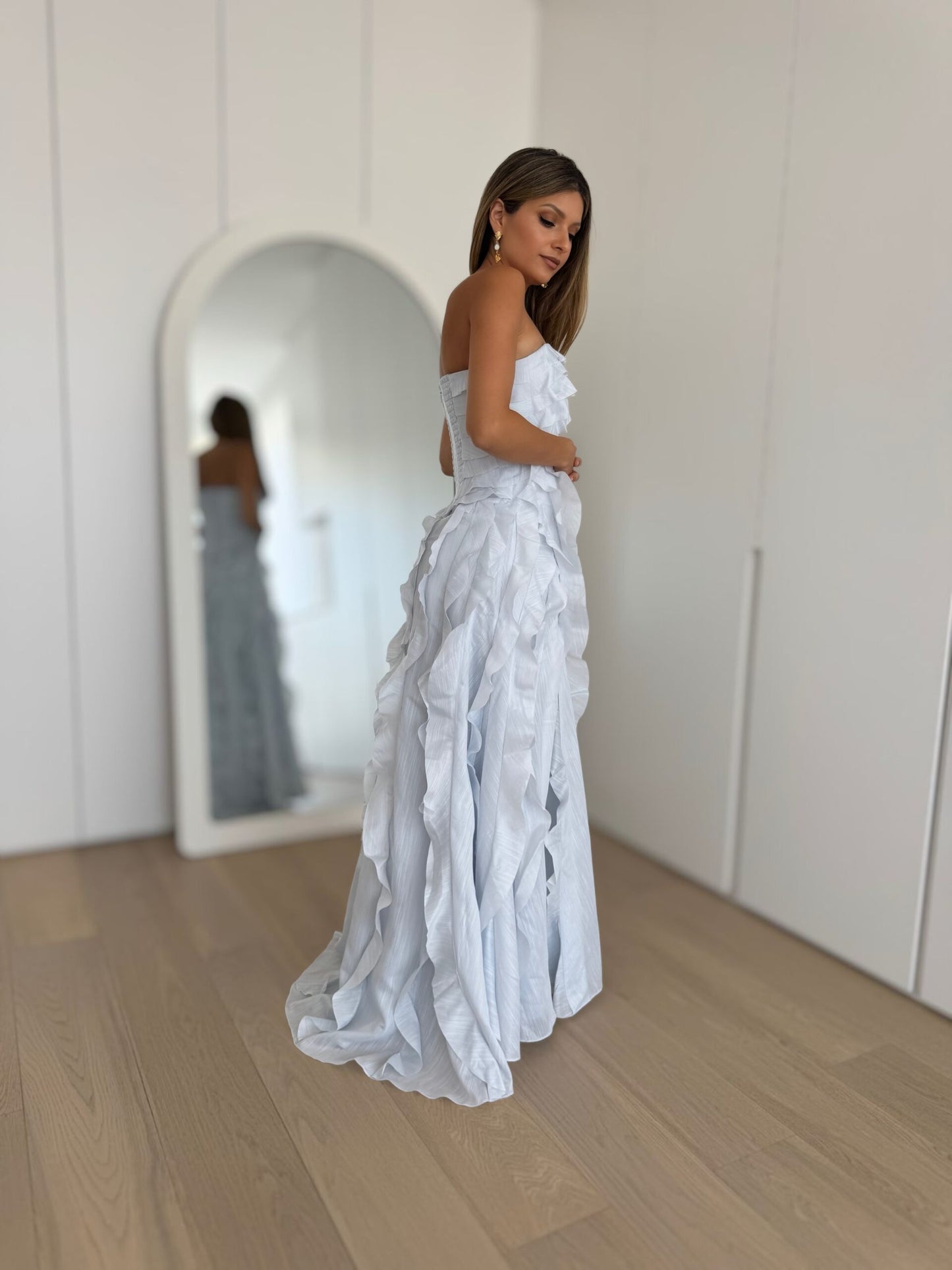 Allairie Gown in Pastel Blue