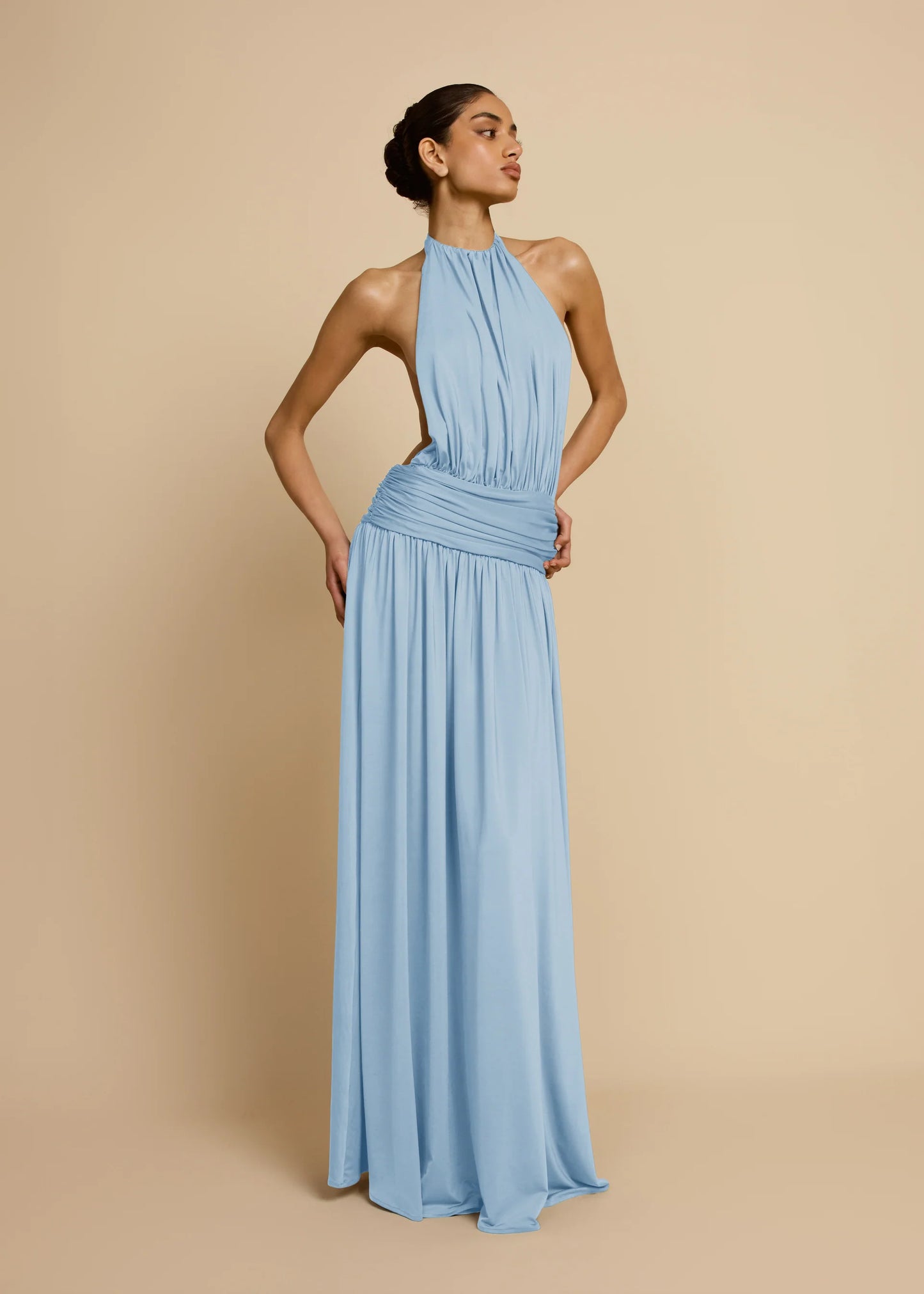 Santina Dress in Sky Blue