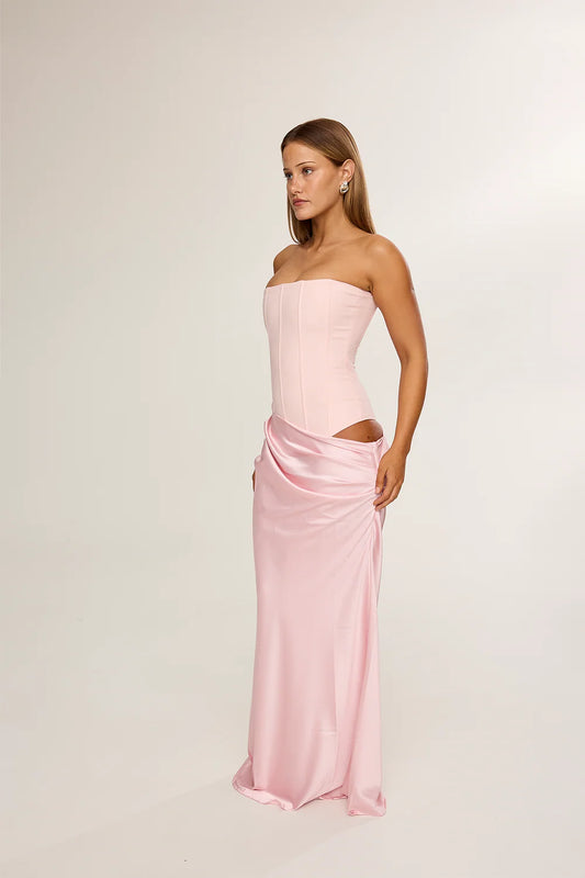 Huxley Gown In Baby Pink