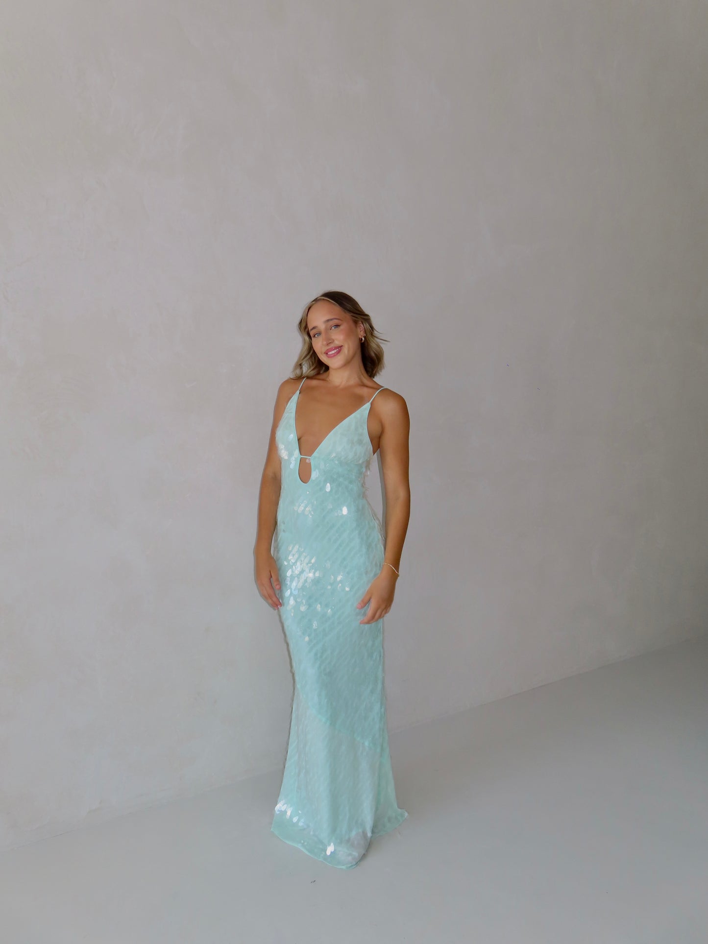 Sapphire Sequin Dress in Mint