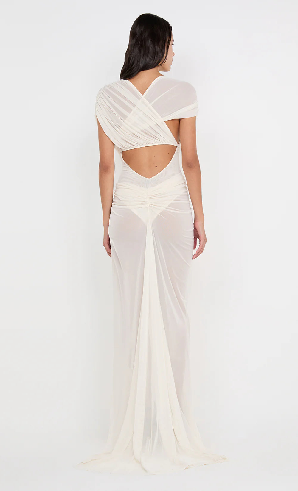 Leia Drape Gown in Butter Cream