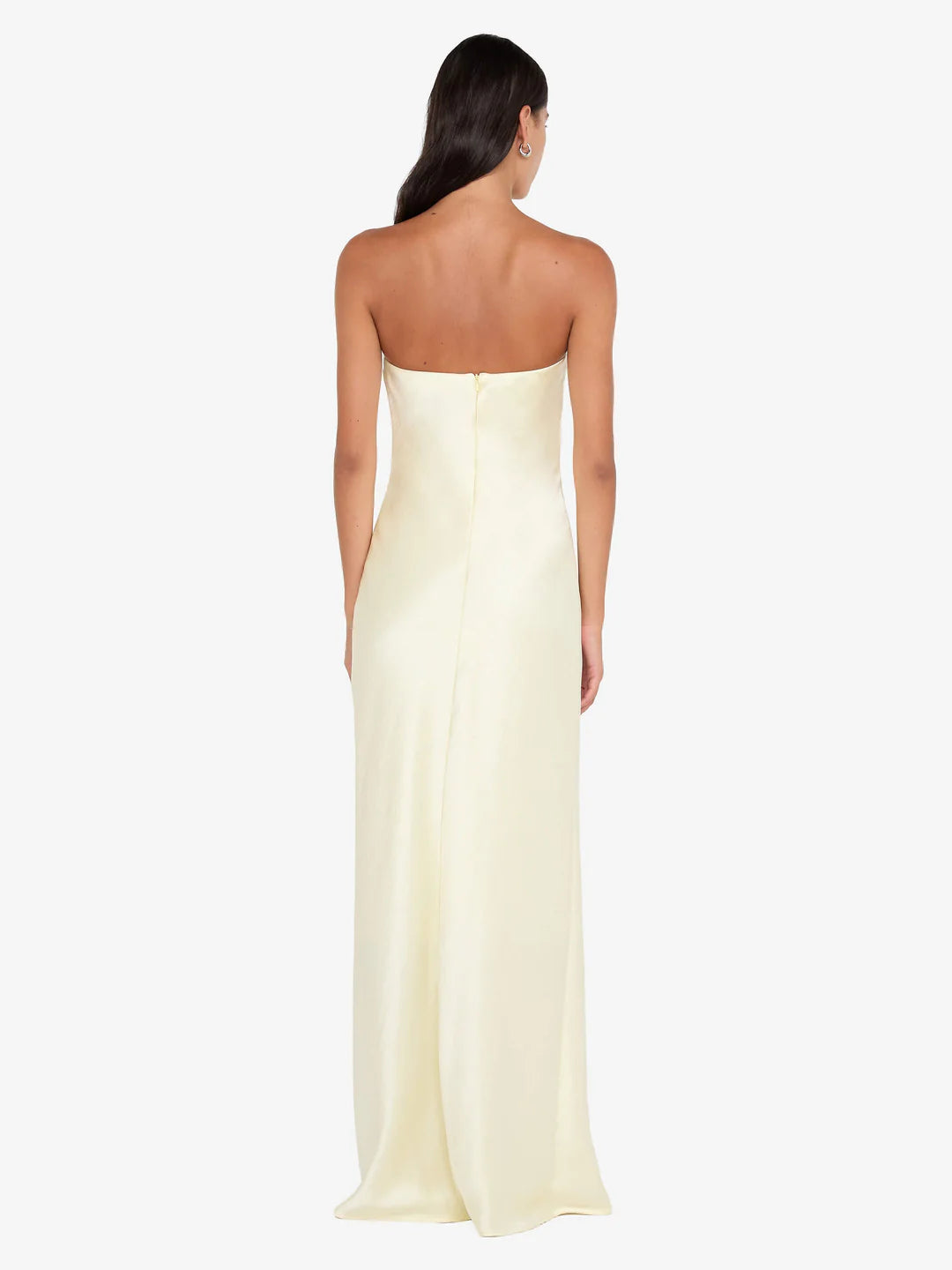 Austen Strapless Maxi in Ice Yellow