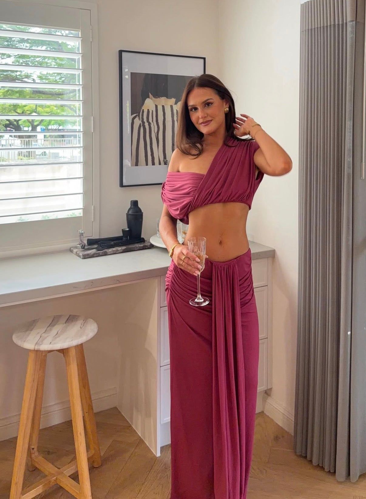 Celia Set in Rose Wine