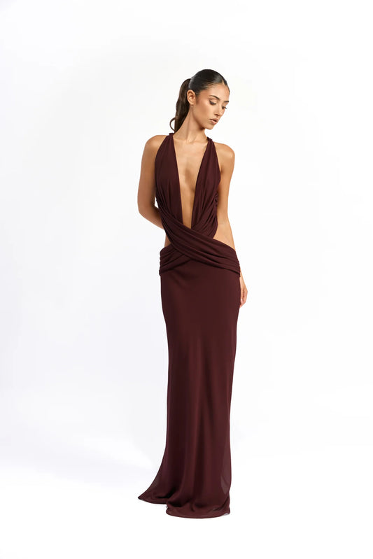 Yvette Maxi In Deep Brown