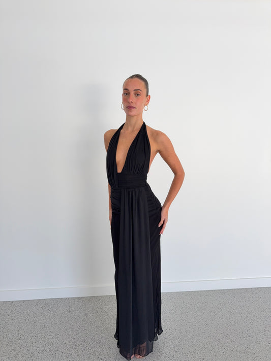 Cassis Drape Maxi in Black