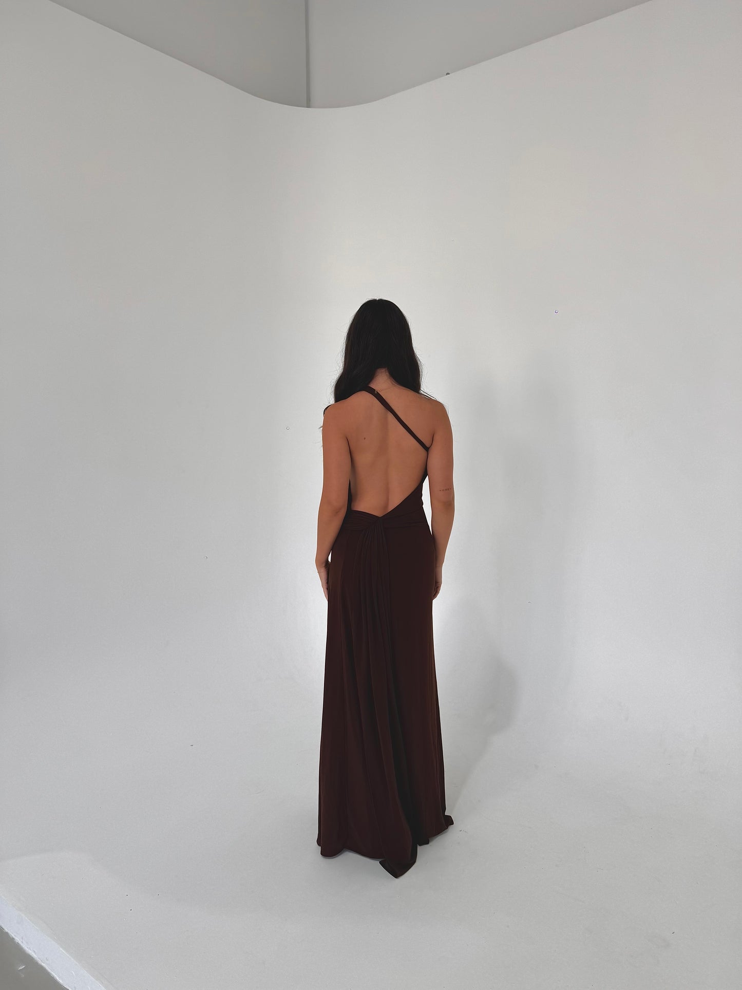 Gaia Gown in Brown
