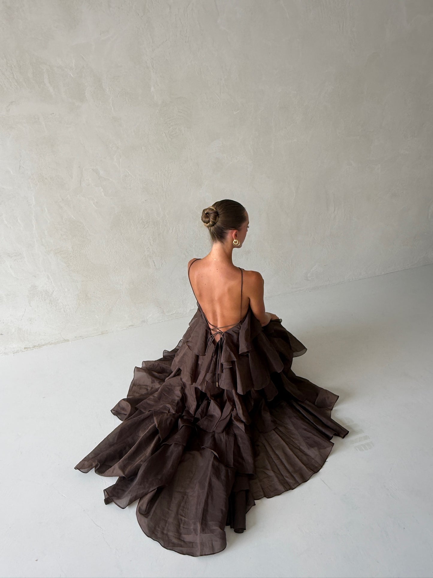 Pandorea Layered Maxi Dress In Brown