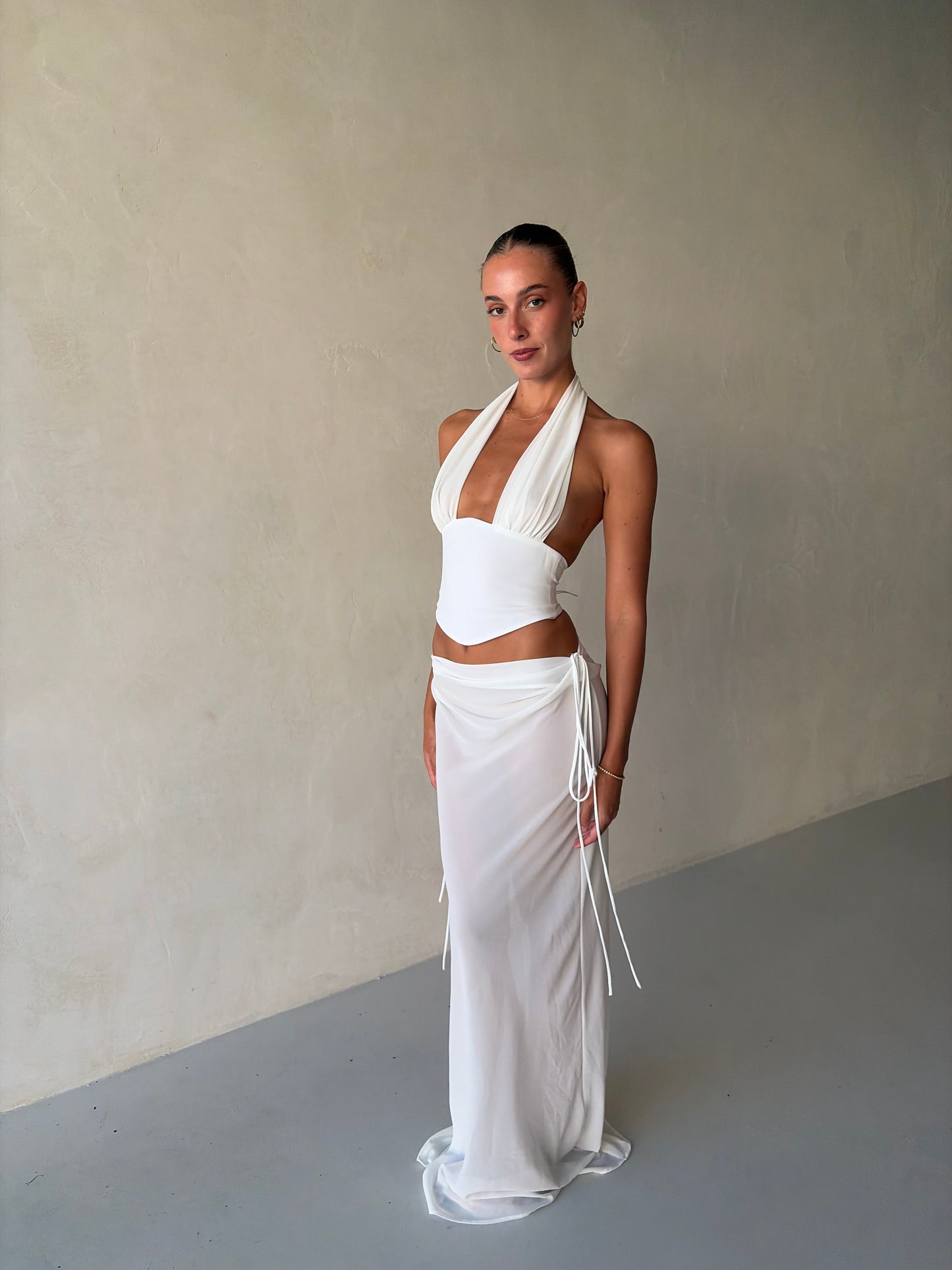 Bronte Top + Allira Skirt In White