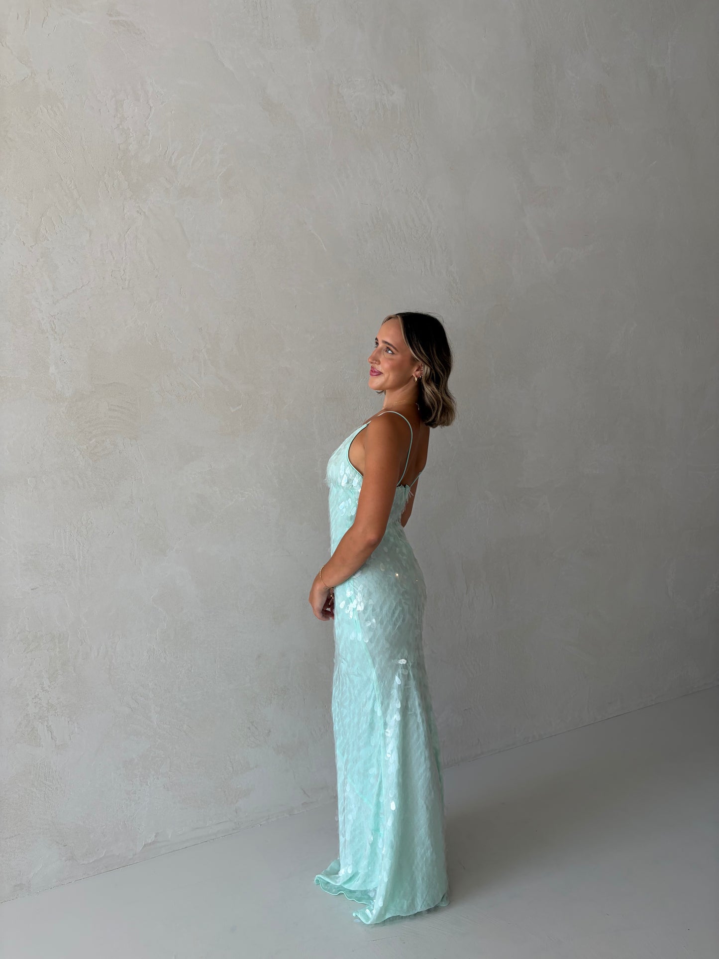 Sapphire Sequin Dress in Mint