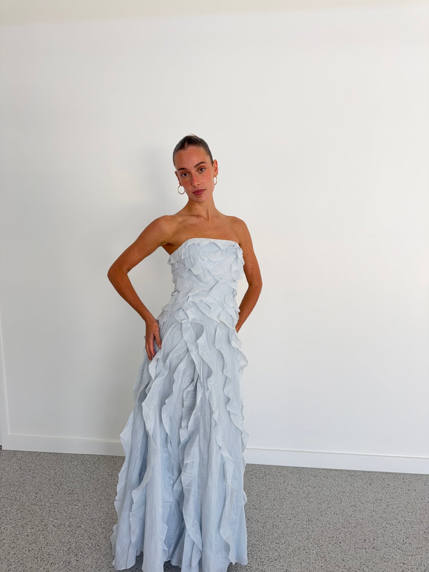Allairie Gown in Pastel Blue